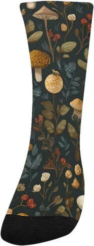 Mushroom Forest Pattern Hiking Socks - Toddler Boys & Girls Warm Thick Thermal Winter Crew Socks for School, Daily Wear & Outdoor Activities in Kuwait