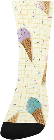 Colorful Ice Cream Cone Hiking Socks - Toddler Boys & Girls Warm Thick Thermal Winter Crew Socks for School, Daily Wear & Outdoor Activities in Kuwait