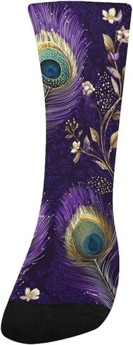 Regal Peacock Feathers Hiking Socks - Toddler Boys & Girls Warm Thick Thermal Winter Crew Socks for School, Daily Wear & Outdoor Activities in Kuwait