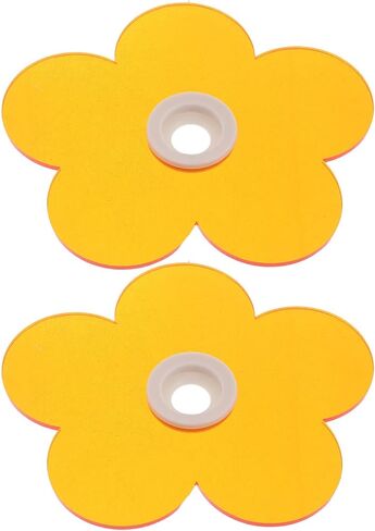 PartyKindom 2pcs Nail Lamp Shield for Gel Nails with Eye Protection and Anti-Glare Features, Orange Plastic and Silicone Flower Shape Light Baffle for Salon Table Use in Kuwait