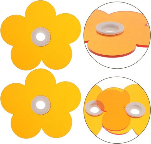 PartyKindom 2pcs Nail Lamp Shield for Gel Nails with Eye Protection and Anti-Glare Features, Orange Plastic and Silicone Flower Shape Light Baffle for Salon Table Use in Kuwait