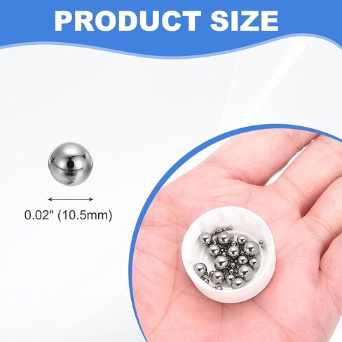 uxcell 20Pcs Tungsten Steel Bearing Balls 0.5mm Carbide G10 Precision Ball for Industrial Spheres, Machinery, Automotive, and DIY (Mirror Finish) in Kuwait
