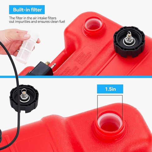 6 Gallon Marine Portable Tank, 24 L Marine Tank, Boat Marine Transfer Tank with Hose, I-Shaped Handle in Kuwait