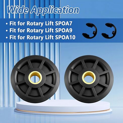N377 2-Post Lift Lower Pulley Sheave Kit Fit for Rotary Lift SPOA7/SPOA9/SPOA10, Lower Sheave Set with E Clips Replace 41411 FJ7116-1 in Kuwait