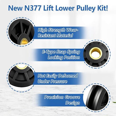 N377 2-Post Lift Lower Pulley Sheave Kit Fit for Rotary Lift SPOA7/SPOA9/SPOA10, Lower Sheave Set with E Clips Replace 41411 FJ7116-1 in Kuwait