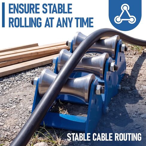 Chumia Cable Pulling Sheave, 3-in-1 Heavy Duty Cable Feeding Sheave, Industrial Wire Pulling Tools Pulley for High-Voltage & Large-Diameter Laying, Fits Trenches, Tunnels & Construction Sites in Kuwait
