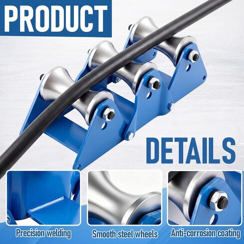 Chumia Cable Pulling Sheave, 3-in-1 Heavy Duty Cable Feeding Sheave, Industrial Wire Pulling Tools Pulley for High-Voltage & Large-Diameter Laying, Fits Trenches, Tunnels & Construction Sites in Kuwait