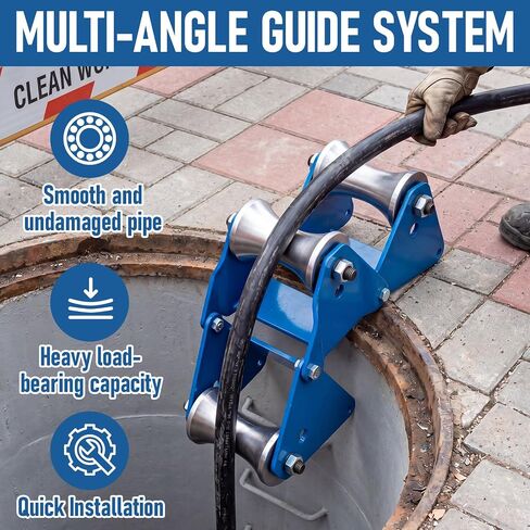 Chumia Cable Pulling Sheave, 3-in-1 Heavy Duty Cable Feeding Sheave, Industrial Wire Pulling Tools Pulley for High-Voltage & Large-Diameter Laying, Fits Trenches, Tunnels & Construction Sites in Kuwait