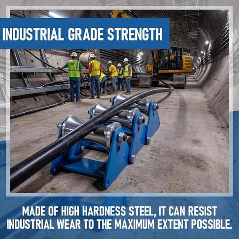 Chumia Cable Pulling Sheave, 3-in-1 Heavy Duty Cable Feeding Sheave, Industrial Wire Pulling Tools Pulley for High-Voltage & Large-Diameter Laying, Fits Trenches, Tunnels & Construction Sites in Kuwait