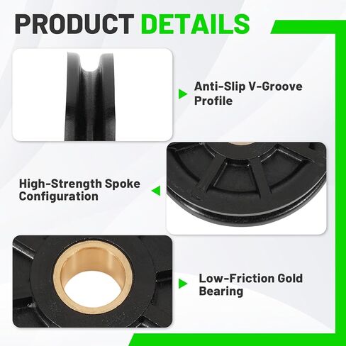 leaptrend for Rotary Lift SPOA7 SPOA9 2-Post Lift Upper Pulley Sheave Kit, Replace N377/FJ7116-1/FJ7109, 7000-9000 lb Capacity Lift, Includes Sheave/Spacer/Shaft/Cotter Pins/Bushings in Kuwait