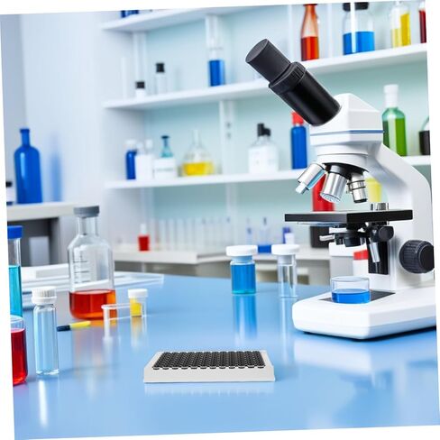 96-Well Elisa Plate for Fluorescence Analysis with Black Frame, 360μl Per Well, Medium Binding Plastic Microplate Compatible with Microplate Reader and Lab Equipment in Kuwait