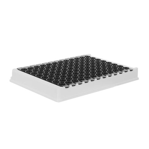 Veemoon 96-Well Black Frame Tissue Culture Plate with Detachable Design, Plastic Material, 360μl Capacity Per Well, for Chemical Analysis and High-throughput Screening in Laboratory in Kuwait