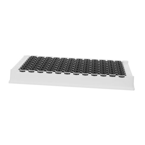 Luxshiny 96-Well Detachable Elisa Plate with Black Bottom and Frame, 360μl Capacity Per Well, Medium Binding Plastic Microplate for Protein Binding Detection and Chemiluminescence Analysis in Kuwait