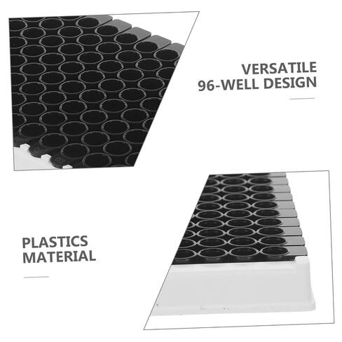 Luxshiny 96-Well Detachable Elisa Plate with Black Bottom and Frame, 360μl Capacity Per Well, Medium Binding Plastic Microplate for Protein Binding Detection and Chemiluminescence Analysis in Kuwait