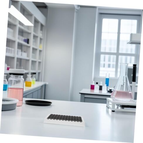 Operitacx 96-Well Black Frame Elisa Plate with 360μl Capacity Per Well, Plastic Medium-Binding Microplate for Protein Binding Detection and Tissue Culture with Enhanced Contrast in Kuwait