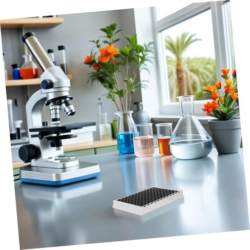 Operitacx 96-Well Black Frame Elisa Plate with 360μl Capacity Per Well, Plastic Medium-Binding Microplate for Protein Binding Detection and Tissue Culture with Enhanced Contrast in Kuwait