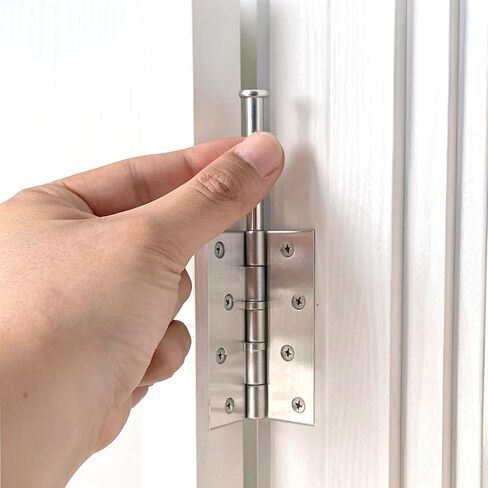 4 Pcs 3.5 Inch Door Hinge Pin, Silver Stainless Steel Door Pins for Repair and Replacement Internal Safety Devices Self-Closing Doors Kitchen Garage Doors Hinges in Kuwait
