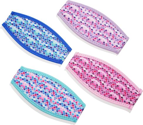 fiintrwa 4 PCS Neoprene Mask Strap Cover for Diving Swimming Snorkel Waterproof Mask Strap for Men Women Head Band Parts Accessories in Kuwait