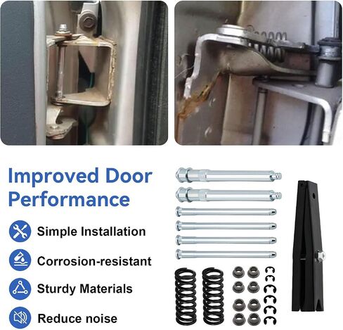 Door Hinge Pin and Bushing Kits with Spring Tool Compatible with Multiple Models Replaces 38419, 93356553, 38436, 9020654-02 in Kuwait