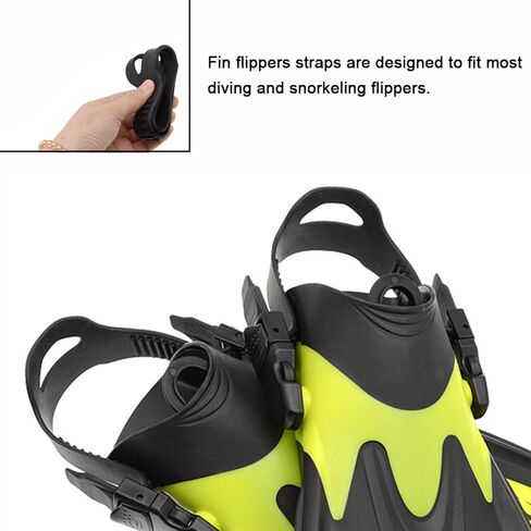 TopHomer Fin Flippers Strap, Adjustable Universal Quick Release Buckle Accessories Underwater Diving Freediving Swimming (L Size) in Kuwait
