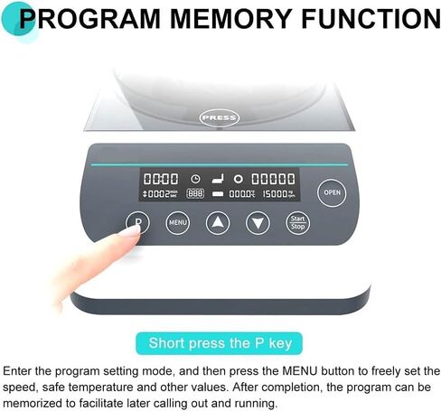 1000-12000RPM Digital High Speed Centrifuge, Microcentrifuge with 3-in-1 Rotor, for 12-bit 0.2/0.5/1.5/2ml Tubes, 30s-59min50s Timing, 9660xg Centrifugal Force, for Lab Science Research ﻿ in Kuwait