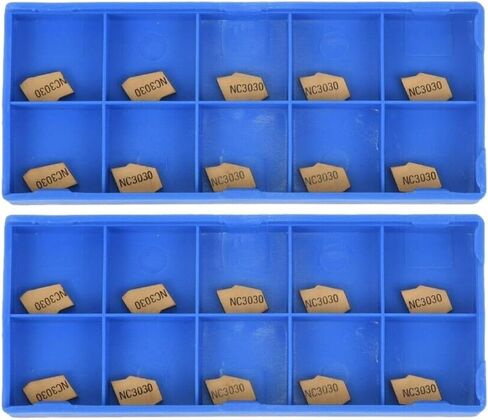 20pcs SP200 NC3020 Grooving Carbide Inserts 2mm Width ZQMX2N11- for Semi-Finishing and Finishing Steel Cast Iron Cutting in Kuwait