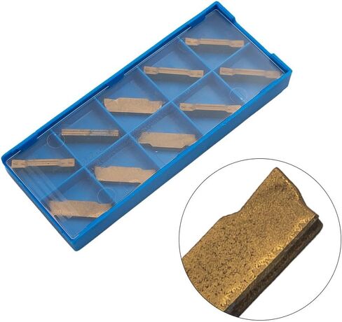 10 عبوات MGMN300-for M NC3020 3.0 مم من الكربيد لمخرطة CNC، متوافقة مع حاملات MGEHR، قطع النحاس والألومنيوم المطلي بالذهب in Kuwait