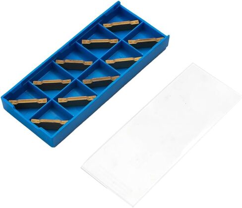 10 عبوات MGMN300-for M NC3020 3.0 مم من الكربيد لمخرطة CNC، متوافقة مع حاملات MGEHR، قطع النحاس والألومنيوم المطلي بالذهب in Kuwait