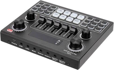 ZJchao Pro Streaming Bundle Compact USB Mixer for Podcasters Streamers Mic Headphone Phone PC Support Silver DJ Control Board in Kuwait