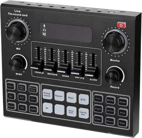 ZJchao Pro Streaming Bundle Compact USB Mixer for Podcasters Streamers Mic Headphone Phone PC Support Silver DJ Control Board in Kuwait