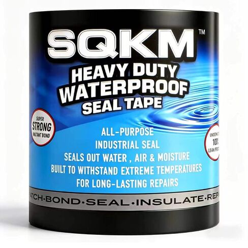 Waterproof Tape, Clear Thick Flexible Rubberized, Strong Adhesive Underwater Seal, Weather Resistant Leak Repair Tape - 3.94 in x 9.8 ft (1 Pack) for Indoor Outdoor Home RV Roof Plumbing Pool in Kuwait