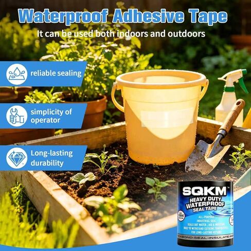Waterproof Tape, Clear Thick Flexible Rubberized, Strong Adhesive Underwater Seal, Weather Resistant Leak Repair Tape - 3.94 in x 9.8 ft (1 Pack) for Indoor Outdoor Home RV Roof Plumbing Pool in Kuwait