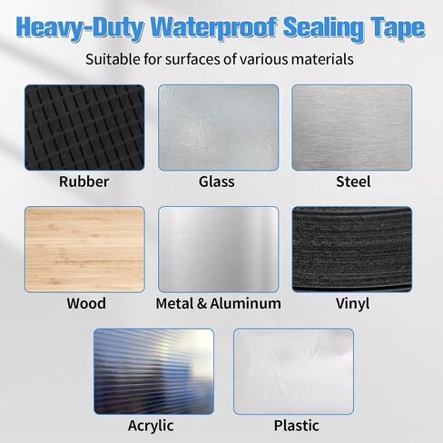 Waterproof Tape, Clear Thick Flexible Rubberized, Strong Adhesive Underwater Seal, Weather Resistant Leak Repair Tape - 3.94 in x 9.8 ft (1 Pack) for Indoor Outdoor Home RV Roof Plumbing Pool in Kuwait