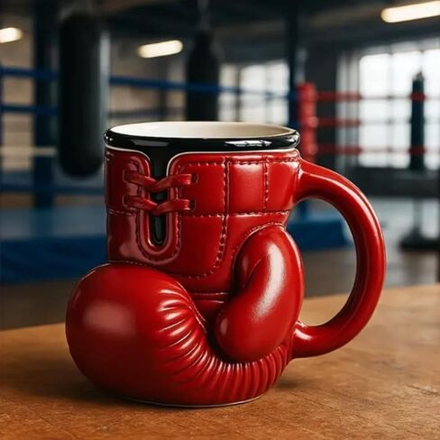 Mug cup holder, boxing style, insulated, reusable, suitable for desktop decoration and office use in Kuwait