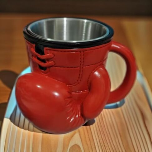 Mug cup holder, boxing style, insulated, reusable, suitable for desktop decoration and office use in Kuwait