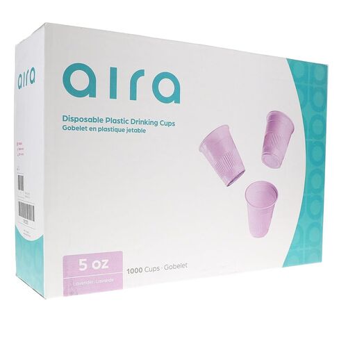 Aira 109253 أكواب شرب بلاستيكية للاستعمال مرة واحدة، 5 أونصة، لافندر 1000/Cs in Kuwait