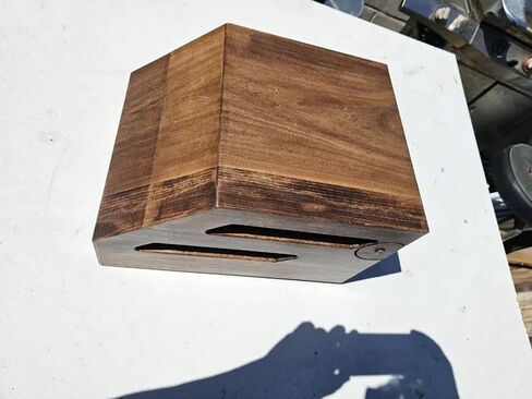 Wooden Bike Rear Storage Box with Combination Lock, Secure Wood Bicycle Cargo Case for Outdoor Cycling, Handmade Bike Storage Crate for Riding Gear in Kuwait