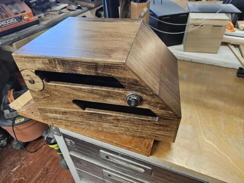 Wooden Bike Rear Storage Box with Combination Lock, Secure Wood Bicycle Cargo Case for Outdoor Cycling, Handmade Bike Storage Crate for Riding Gear in Kuwait