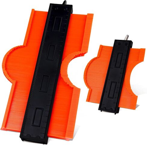 2Pack Contour Gauge Tool (12+5Inch) with Adjustable Lock，Fathers Day Gifts，Super Gauge Shape and Outline Angle Measuring tool to Copy Angles and Odd Shapes，Tile Flooring, Woodworking Tools in Saudi Arabia