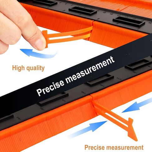2Pack Contour Gauge Tool (12+5Inch) with Adjustable Lock，Fathers Day Gifts，Super Gauge Shape and Outline Angle Measuring tool to Copy Angles and Odd Shapes，Tile Flooring, Woodworking Tools in Saudi Arabia