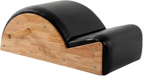 YIJU Spine Correction Device Exercise Bench Pilates Core Strength Equipment Curved Wooden Frame Stepped Support Comfortable Padded Surface Suitable for Posture Use in Kuwait