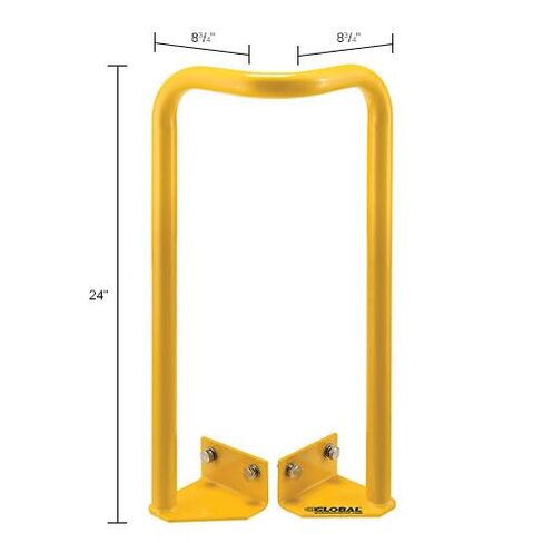 Global Industrial Roof Hatch Safety Extension Handle, 24-1/2"H, Fully Welded Galvanized Steel Construction, High Visibility Yellow Powder Coated Finish in Kuwait