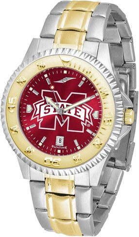 SunTime Mississippi State Bulldogs Men's Competitor Steel Watch Two-Tone Gold/Silver with Anochrome Dial in Kuwait