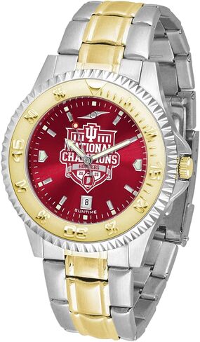 SunTime Men's Collegiate Competitor Elite 40mm Watch, Indiana Hoosiers 2025 National Champions, Two-Tone 20mm Stainless Steel Strap - Anochrome in Kuwait