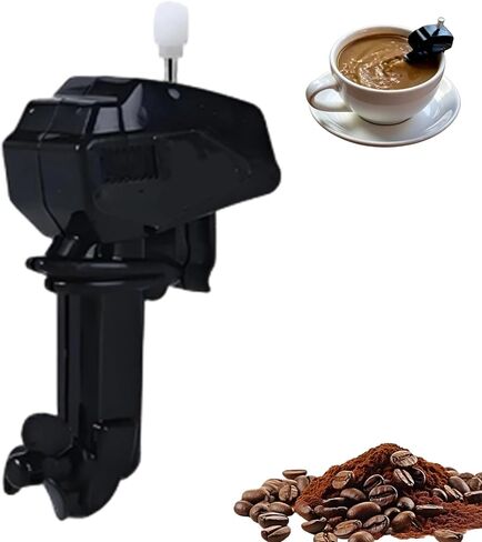 Boat Motor Coffee Stirrer, 2026 Upgraded Wind Up Outboard Motor Boat Coffee Stirrer, Small Electric Drink Mixing Gadget Boats Propeller Coffees Stirrers (10 Pcs, Large：8.5 * 4.5cm/3.3 * 1.8in) in Kuwait