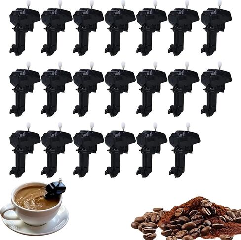 Boat Motor Coffee Stirrer, 2026 Upgraded Wind Up Outboard Motor Boat Coffee Stirrer, Small Electric Drink Mixing Gadget Boats Propeller Coffees Stirrers (10 Pcs, Large：8.5 * 4.5cm/3.3 * 1.8in) in Kuwait