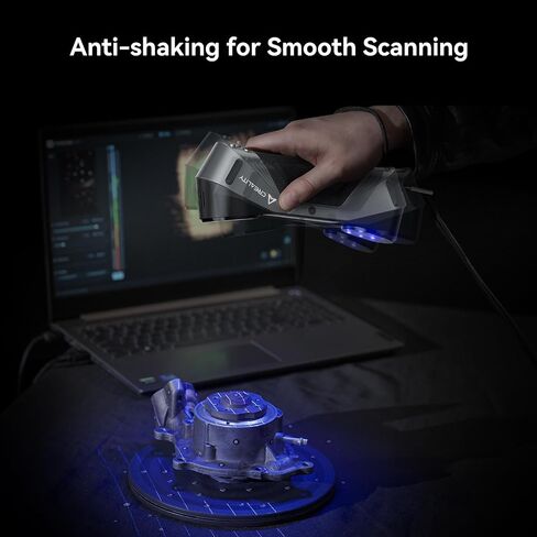 ماسح ضوئي Creality Raptor ثلاثي الأبعاد للطباعة ثلاثية الأبعاد، ماسح ضوئي ثلاثي الأبعاد محمول باليد، 7 خطوط ليزر زرقاء، دقة 0.02 مم تصل إلى 60 إطارًا في الثانية، سرعة 24 بت، مسح سريع بالألوان الكاملة لنظام التشغيل Windows macOS in Kuwait
