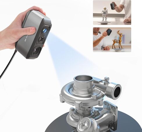 3DMakerpro 3D Scanner for 3D Printing, Handheld 3D Model Scanners with 0.05mm High Detailed Precision, Intelligent Pre and Post Data Processing, Compatible with Windows/MacOS (Moose Standard) in Kuwait