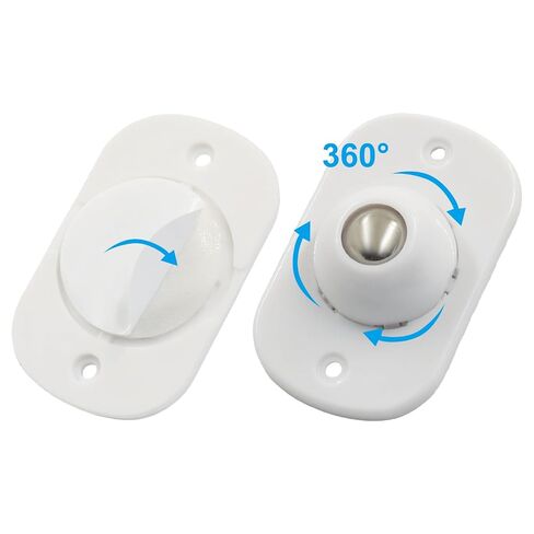 8 PCS Self Adhesive Caster Wheels, 360° Swivel Furniture Rollers for Moving Heavy Appliances, Smooth Glide Mini Wheels for Coffee Maker, Air Fryer, Stand Mixer, Trash Can - White in Kuwait
