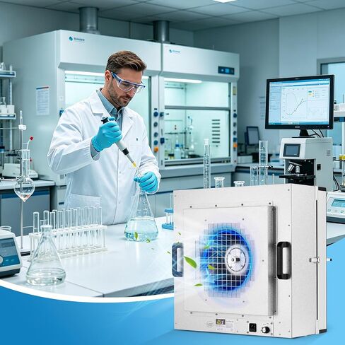 FFU Fan Filter Unit with H14 HEPA Filter, 22.6x22.6in Laminar Flow Hood, Class 100/ISO 5, 110V Adjustable Speed Air Purifier for Mycology, Laboratory & Clean Room in Kuwait
